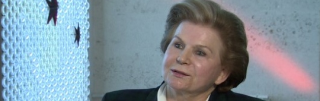 Первая женщина-космонавт, Герой Советского Союза Валентина Терешкова принимает поздравления с юбилеем
