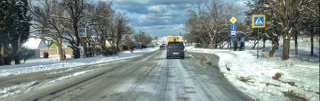 В Крыму движение по ряду дорог из-за непогоды ограничили до весны